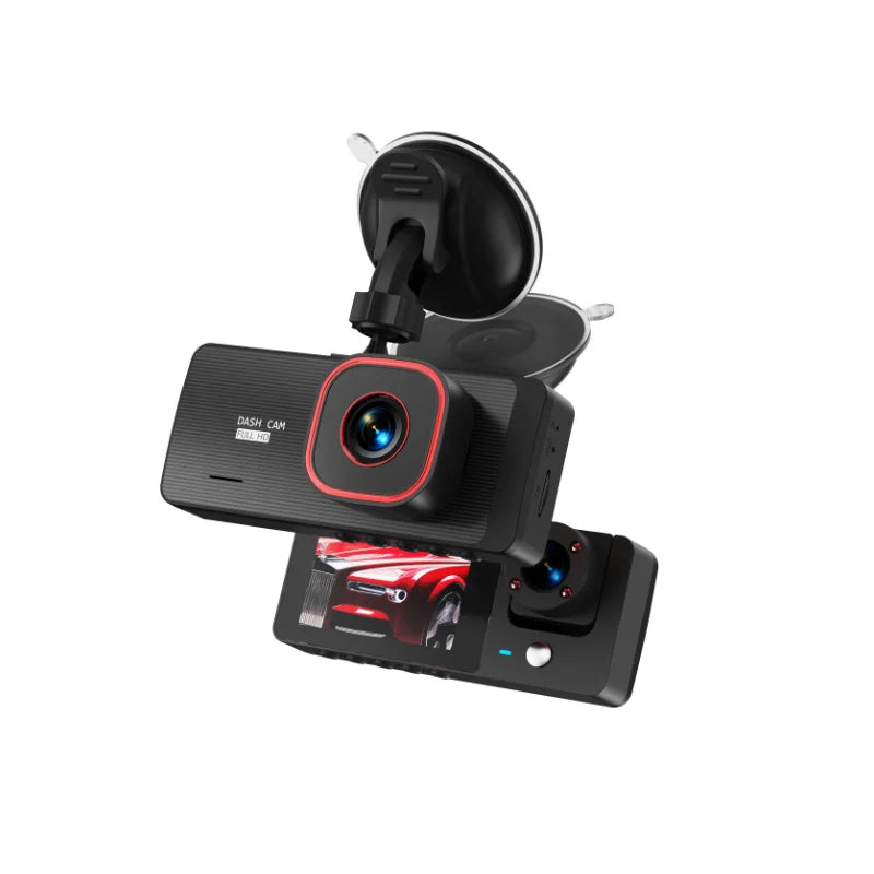 2 Inch IPS Screen WiFi Dash Camera HD 1080P Video Recorder with Front Rear Inside 3 Cameras for Cars Driving