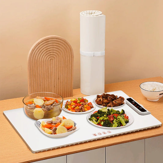 Portable Flexible Silicone Electric Food Heating Plate Foldable Fast Heating with Adjustable Temperature Baking & Pastry Tool