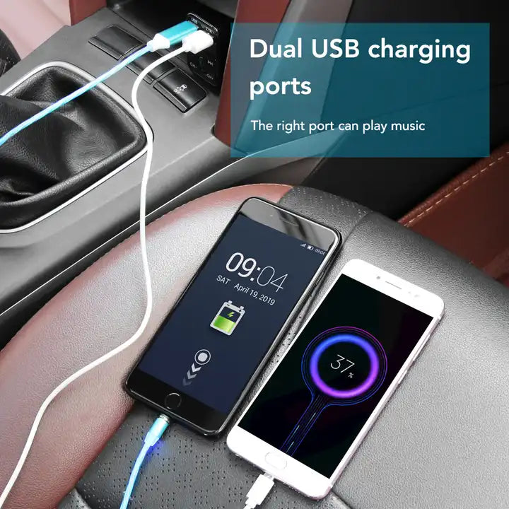 Mobile Accessories Dual USB Car Charger BT Handsfree Audio Receiver Voltage Display Car Kit Mobile Phone Charger Auto MP3 Player