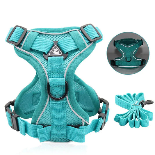 Rarewe Cat Harness Set Manufacturer Custom Logo Reflective Breathable No Choke Adjustable No Pull Cat Harness