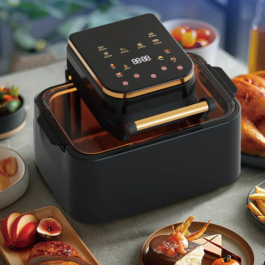 OEM/ODM 10L 12L Consumer Reports Best Hot Mini Rack air Fryer Without Oil Smart Stainless Steel Digital air Frier Fryer