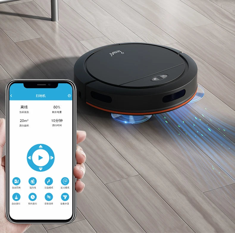 2025 High Efficiency Intelligent Robot Vacuum Cleaner Zigzag Navigation High Suction Mop WiFi Control Electric Sweeping