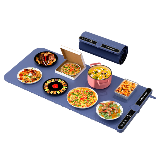 Extra Large Size Food Warmer for 8 Dishes Foldable Silicone Pan Pizza Warming Tray Temperature Control Dish Warming Plate