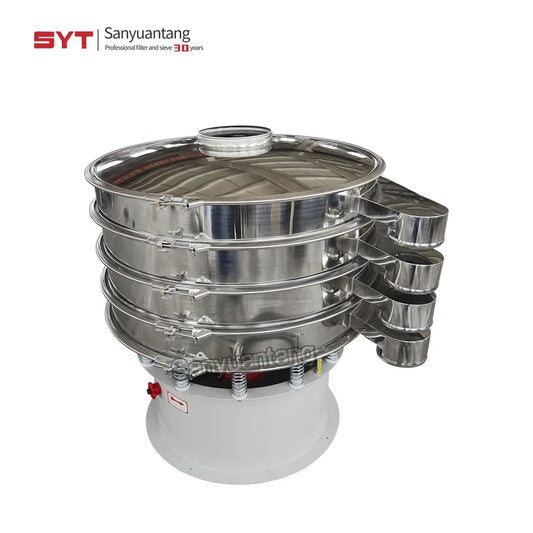Automatic Powder Sifter Machine Food Industry Vibratory Screener Separator Circular Vibrating Sieve Juice Filter Sugar Sifter