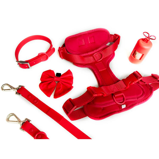 Waterproof Multi-color High Quality Adjustable Dog Harness Set for Pets Cat Dog Walking PVC Dog Harness