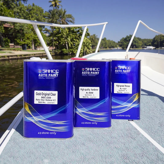 High Gloss Clear Coat Automotive & Industrial Acrylic Varnish Set Multipurpose Spray Resin Pigment Based Boat Paint