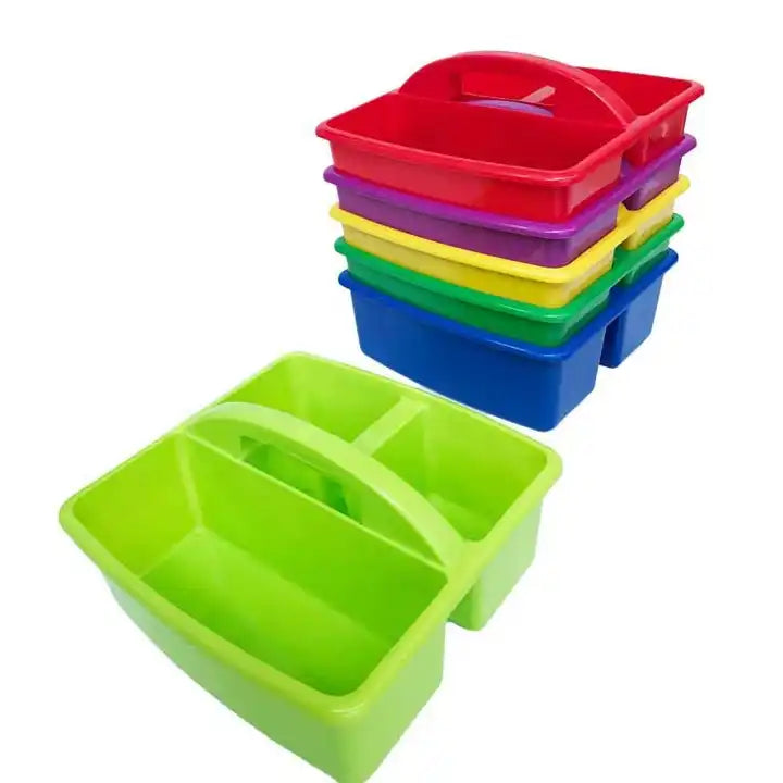 Multi-purpose Plastic Table Art Supplies Organizer Caddy With Handle