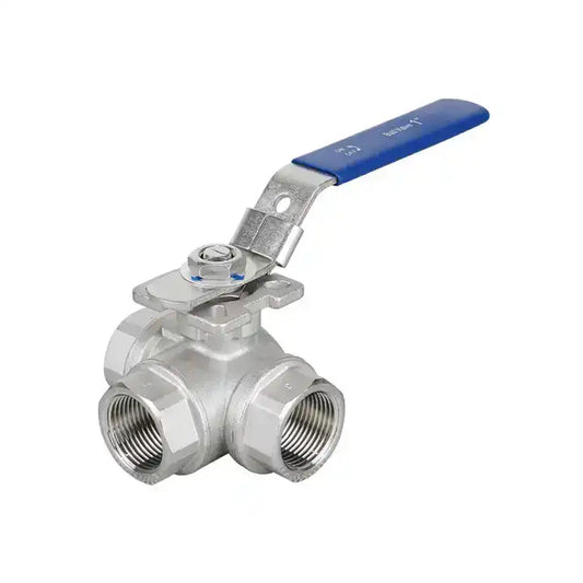 Stainless Steel One-piece High Pressure 3 Way Ball Valve High Precision Casting Thread Ball Valve