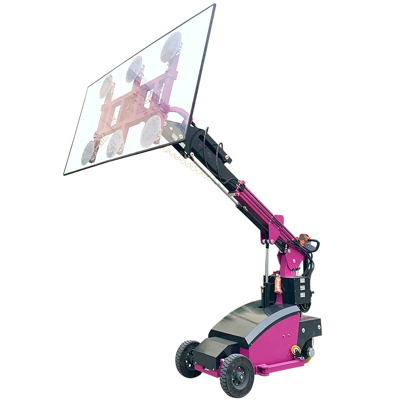 300kg 400kg Glass Slabs Full Electric Mobile Glazing Trolley Glass Loading Robot for Metal Sheet Marble Stone