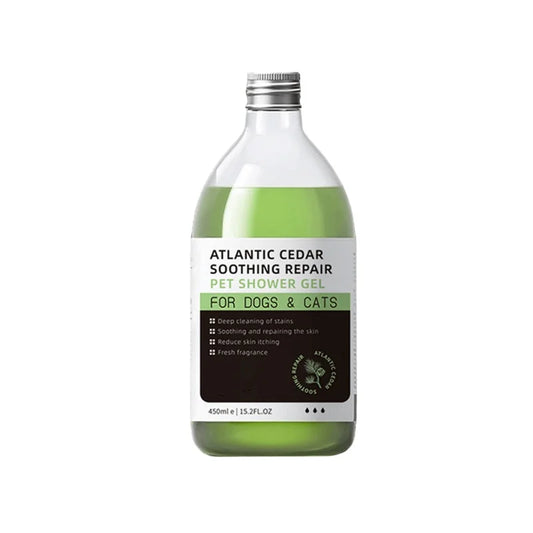 USMILE ODM Shampoo Atlantic Cedar Essential Oil Pet Shampoo Natural Plant Ingredients Organic Aloe Extract for Dog Cats