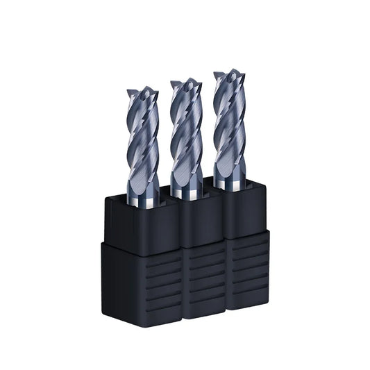 Tungsten Carbide End Mill Tools Square Flat for Hardened Steel 55HRC 4 Flute Center Cutting 5 5.5 6MM Side Face Milling