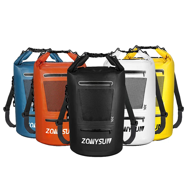 10L 20L 30L 40L Outdoor Sport Pvc Floating Roll Top Waterproof Dry Bag Foldable Waterproof Backpack for Travel Swimming Camping
