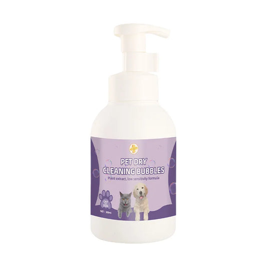 PetFit Organic Rinseless Pet Dog Dry Shampoo for Household Pet Grooming Cleaning Wash-Free Foam Bath Dry Shampoo for Cats Dogs