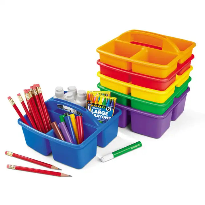 Multi-purpose Plastic Table Art Supplies Organizer Caddy With Handle