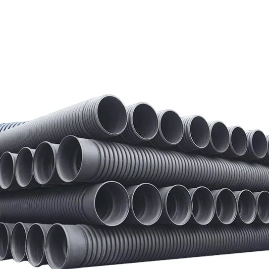 Large Diameter Hdpe Double-wall Corrugated Pipe Steel Belt Reinforced Spiral Corrugated Pipe 300-2200mm Irrigation