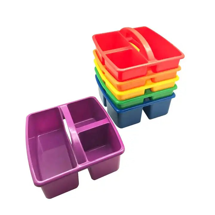 Multi-purpose Plastic Table Art Supplies Organizer Caddy With Handle