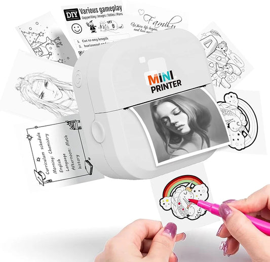 Mini Portable Printer Pocket Wireless Smart Inkless Printer Label Photo Printing 57mm Thermal Paper Printer