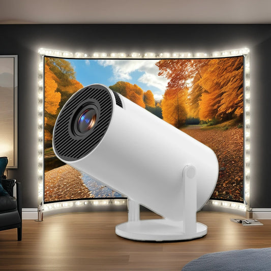 IHOMELIFE HY300 Smart Portable Home Theater Projector 4K Decode Video 120 ANSI Lumens Android 11 OS Mini Dual WIFI Projector