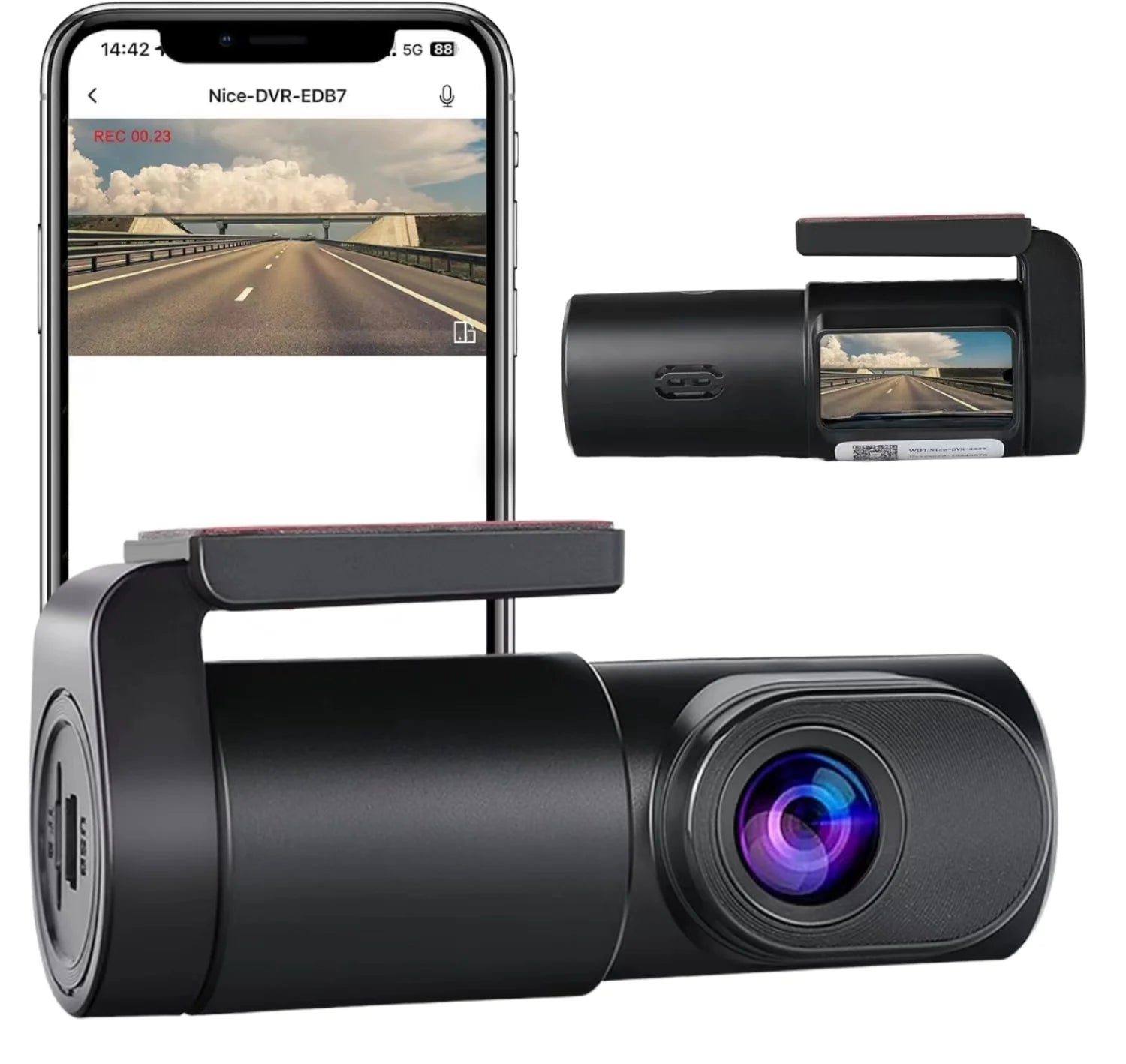 Mini Dash Cam FHD 1080P Wholesale Cheap App Control 1-Year 2.0&quot; IPS Screen Front Rear Night Vision Video Recorder&quot;