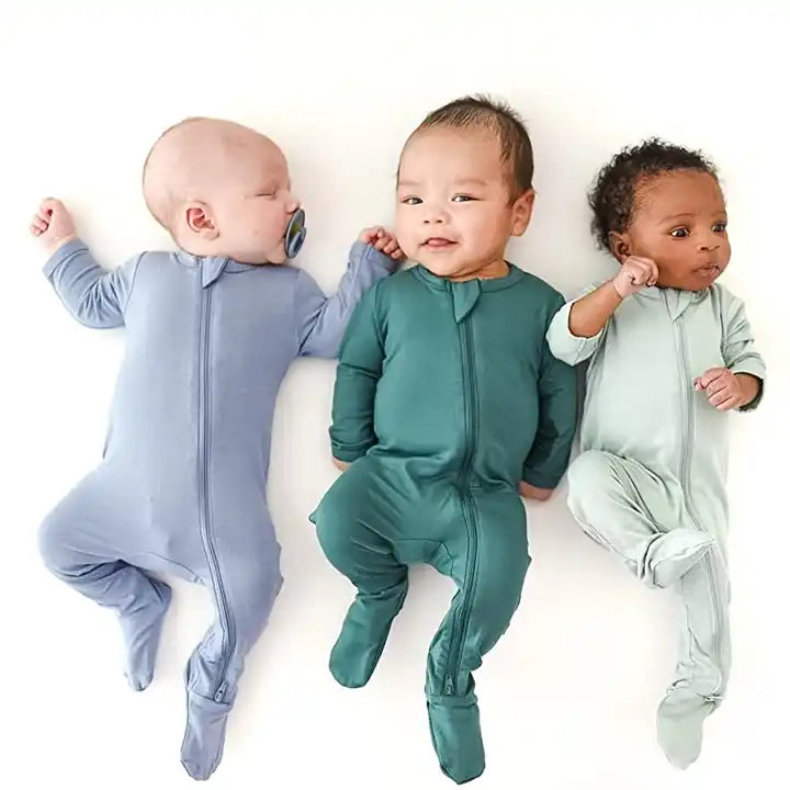 Toddler Bamboo Romper Zipper Baby Bamboo Pajamas