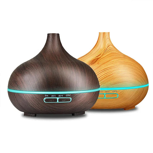 Most Popular Essential Oil Diffuser 500ml Aroma Diffuser Remote Control Air Humidifier Aromatherapy Diffuser Electric Wooden 14W