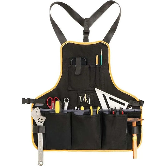 High Quality Custom Men Work Canvas Carpenter Aprons Bucket Tool Apron