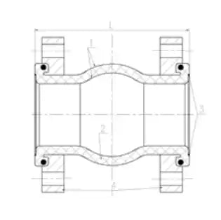 Single Sphere EPDM Flexible Flange Rubber Bellow Compensator Expansion Joint