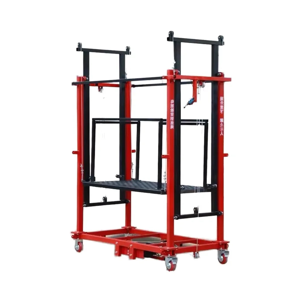 Portable Electric Scaffold Elevator with Automatic Foldable Lift Industrial Design Style Steel Tube Ladder Made of Aluminium