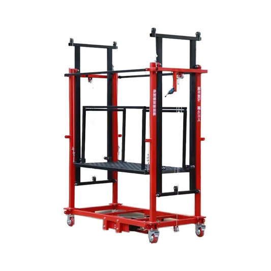 Portable Electric Scaffold Elevator with Automatic Foldable Lift Industrial Design Style Steel Tube Ladder Made of Aluminium