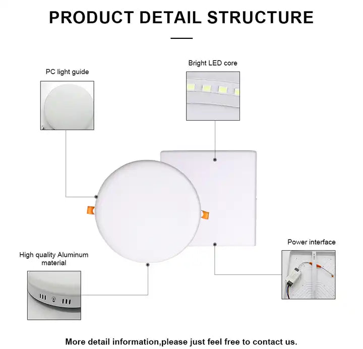 White Ivora LED Panel Cool Day Light