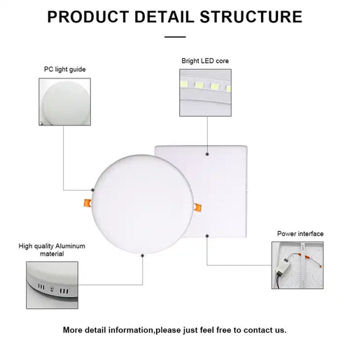 White Ivora LED Panel Cool Day Light