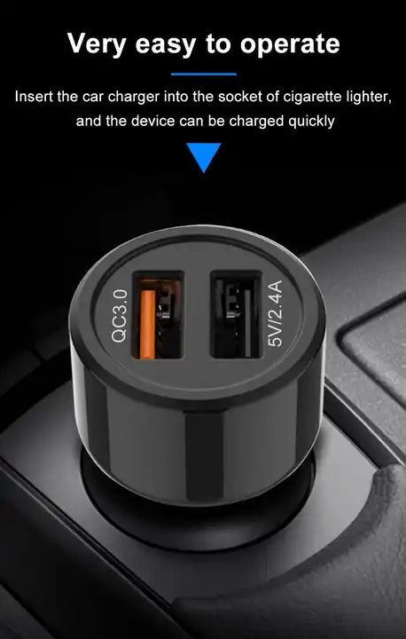 Mobile Phone 12v Quick Charge 3.0 Dual Car Charger Usb