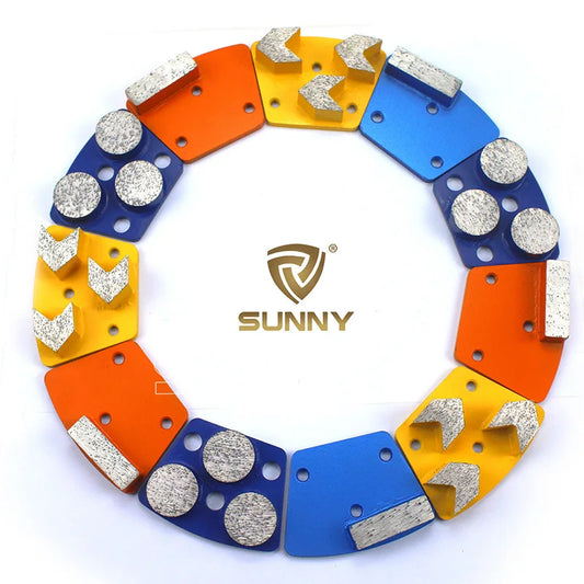 Wholesale Diamond Abrasive Tools Trapezoid 30-220# Grit Concrete Grinding Shoes Floor Diamond Grinding Tools for Brand Grinder