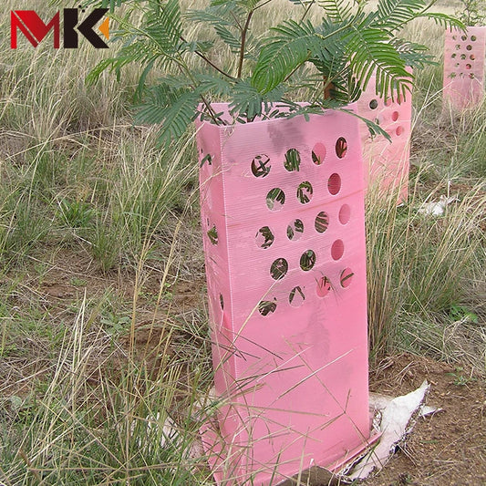 Biodegradable 2-6mm PP Plastic Corrugated Tree Guard Protector Trunk Plant Shelters Seedling Protection Tubes Plant Wraps