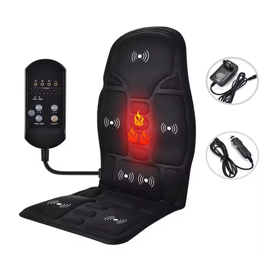 New Portable Kneading Full Back Seat Massagers Body Massage Chair Pad Shiatsu Neck Back Massager with Heat Compression