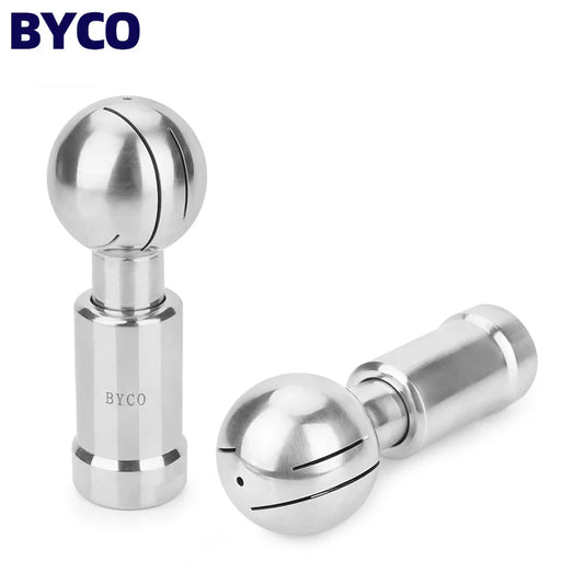 BYCO 316 Stainless Steel 19150 Series 360 Degree Rotary Cleaning Ball,Ibc Tank Bottle Drum Washing Water Jet Spray Nozzle