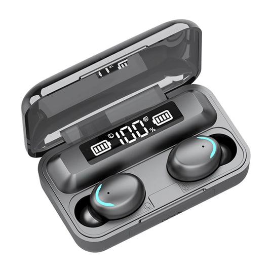 New F9 TWS Wireless Gaming Sports Headset Low Latency Large Screen Digital Display BT5.3 Earbuds