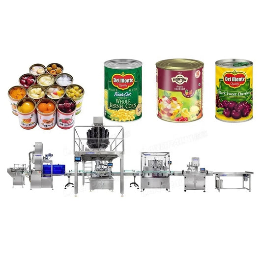 Automatic Granule Mushrooms Pasta Wet Food Weighing and Filling Production Line Machine