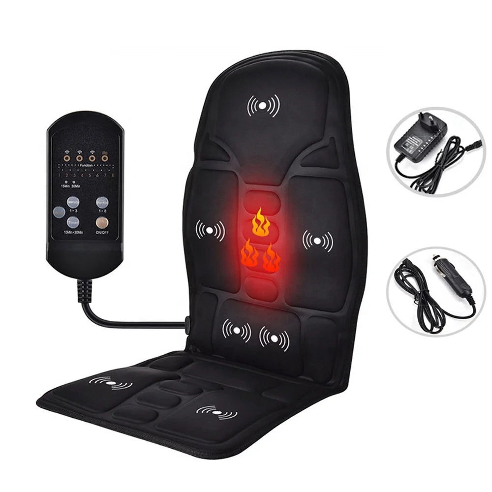 Portable Kneading Full Back Seat Massagers Body Massage Chair Pad Shiatsu Neck Back Massager With Heat Compression