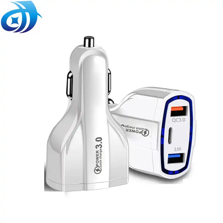 Dual USB Car Charger QC3.0 quick vehicle charger type-C