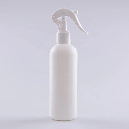 White Medicine Cosmetic Chemical Spray Disinfect Mosquito HDPE 8oz 250ml Cylindrical Repellent Bottle With Trigger Sprayer