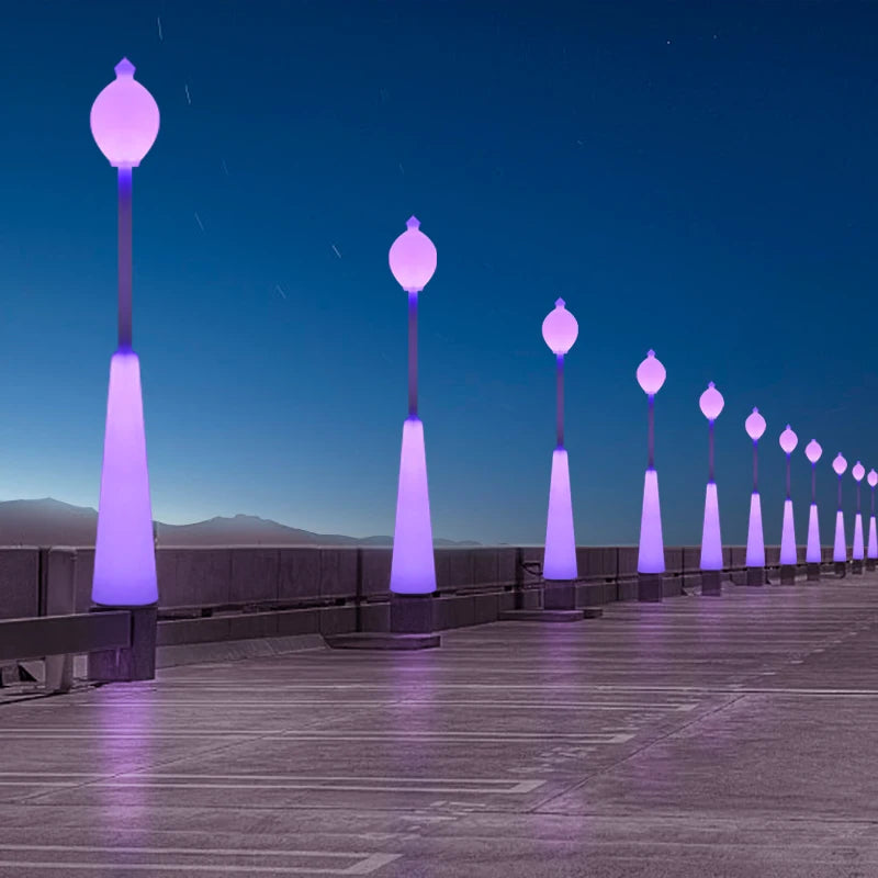 Solar High Luminous Outdoor Light Waterproof Traffic White Pole All in One Solar LED Street Light Ip65 Outdoor Garden Floor Lamp