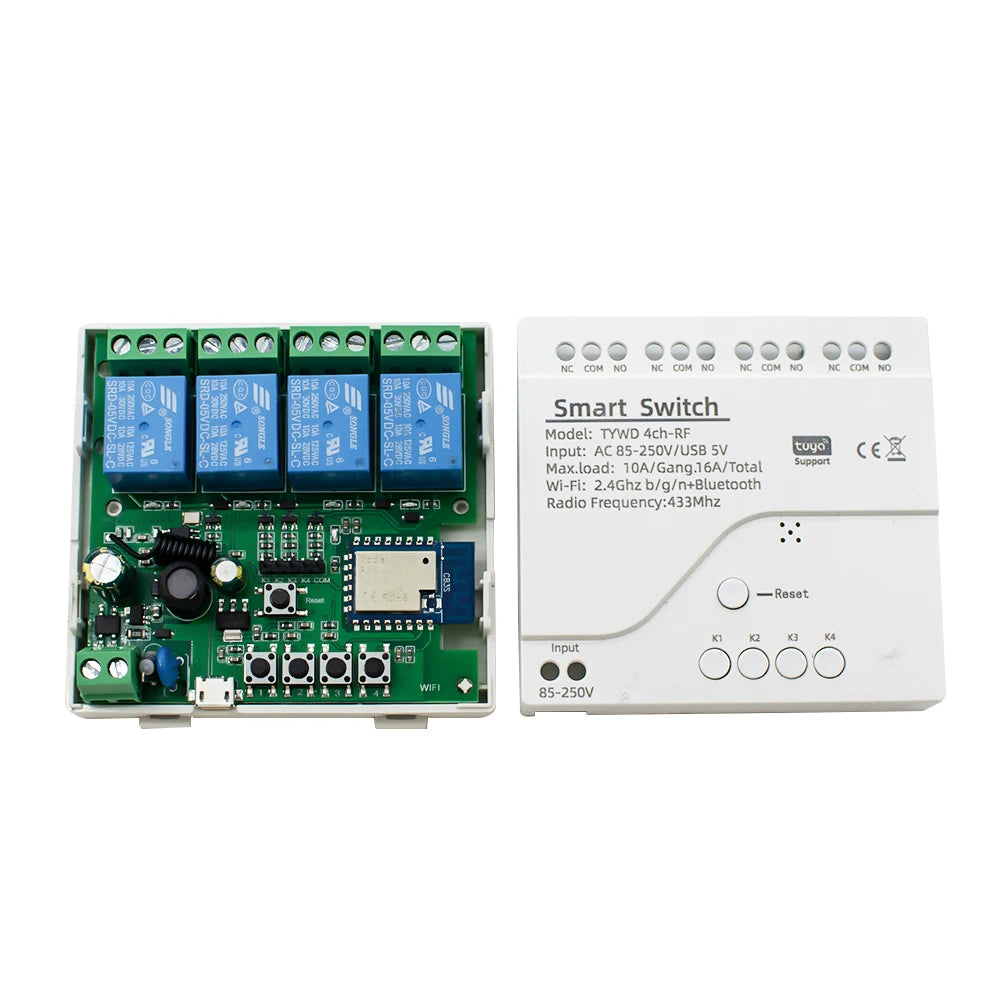 Home Automation System Smart Solutions Tuya Wifi Door Smart Home System RF Wireless Remote Control Tuya Wifi Smart Switch 110V