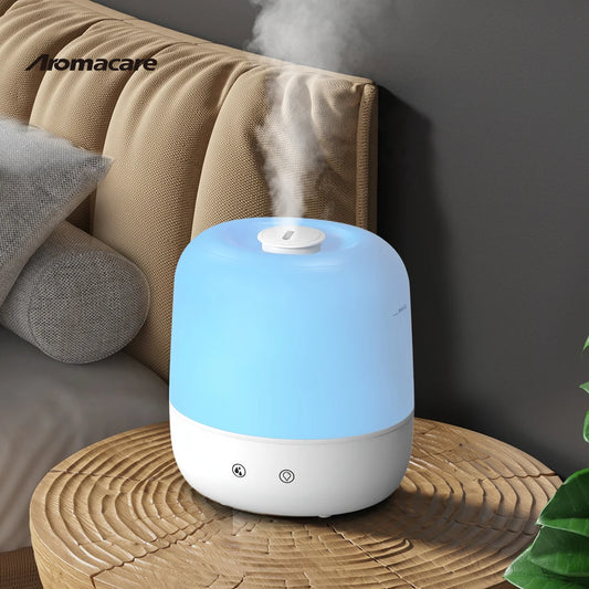 Aromacare 2L Portable Mini Cool Mist Humidifier Plastic Aromatherapy Air Humidifier for Home Room