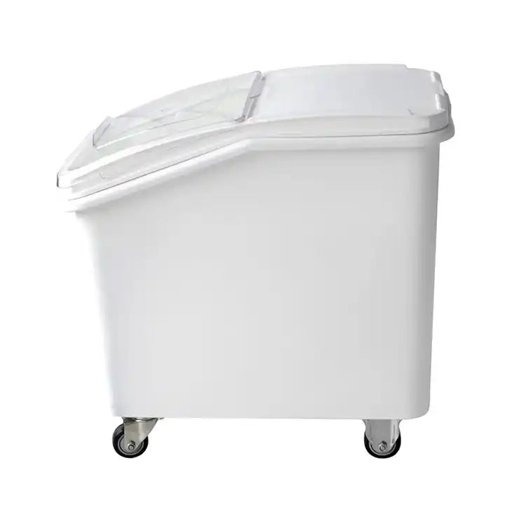 Kitchen Movable Plastic Flour Storage Tub Containers Ingredients Bin