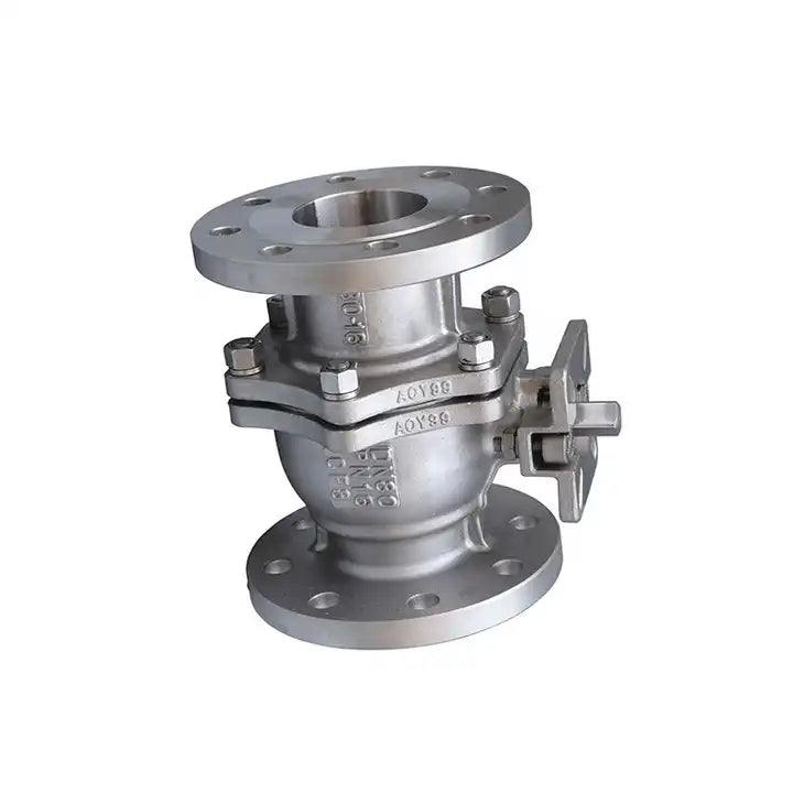 DN15-DN200 stainless steel flange high platform2 way ball valve