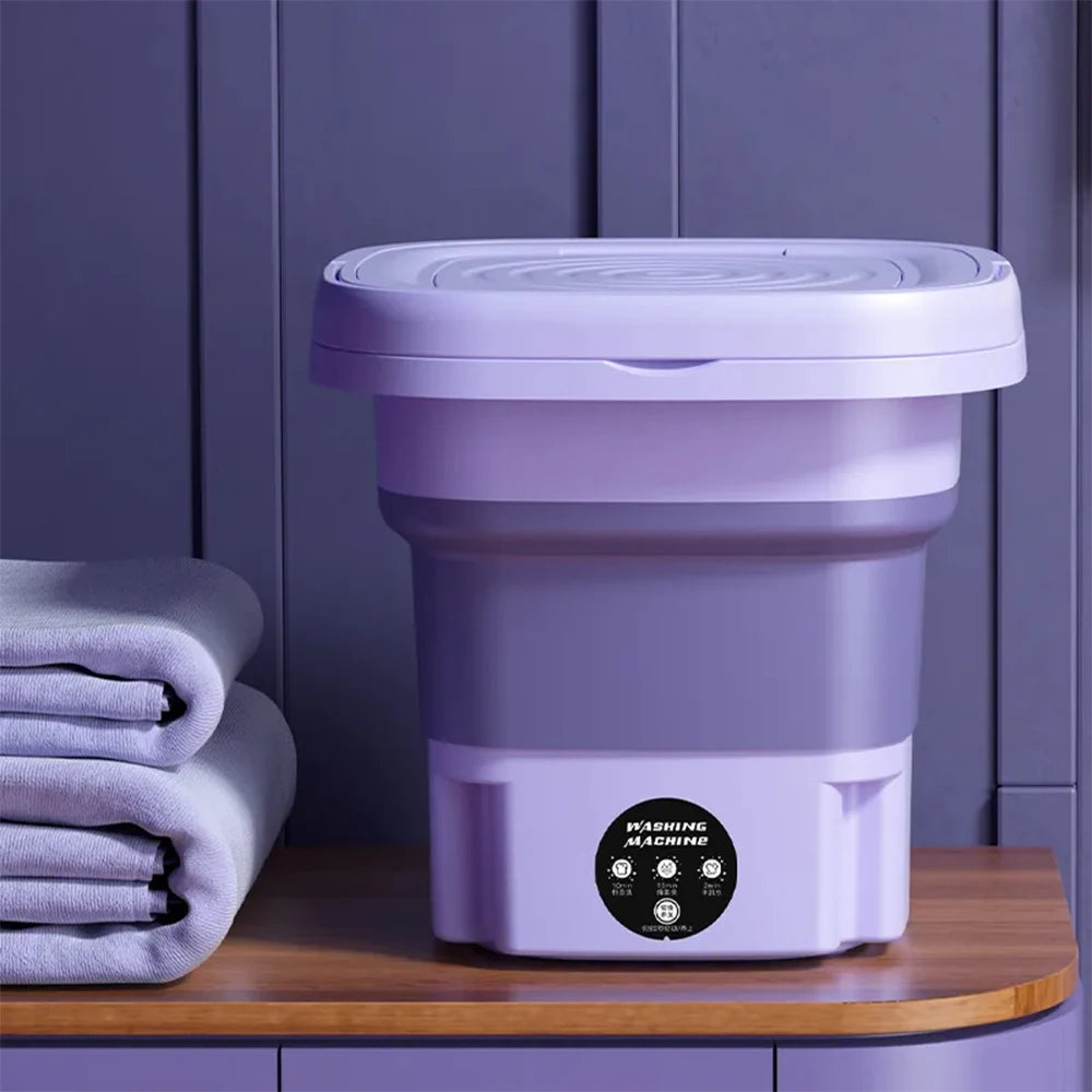 Portable 8L Mini Washing Machine Foldable Wasmachine Laundry Machine Waschmaschine for Baby Clothes Underwear Bra Mini Lavadora