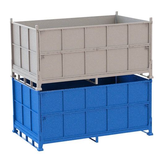 Wholesale Customizable Industrial Steel Pallet Boxes Foldable Stackable Warehouse Storage Containers High Load Bearing Capacity