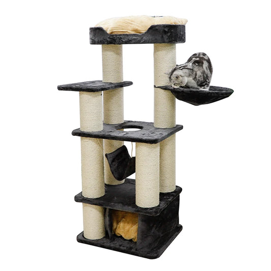 Wholesale Multi Level Large Cat Tree House & Scratching Post Heavy Duty With Sisal Rop Cat Tower Column Climbing Tree