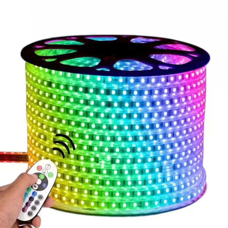 Wholesale of 5050 2835 High-voltage 220v Waterproof Soft LED Strip With Colorful RGB Monochrome Outdoor Engineering Linear Light